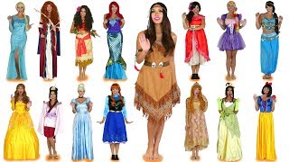 All disney princess costume runway show for halloween. subscribe:
http://goo.gl/f6bqkq we like princesses just you, so today we're
having a royal costum...