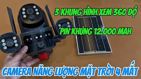 Camera năng lượng mặt trời 4g 4 mắt gắn sim 4g ,ptz xoay 360 độ pin 12.000 mah xem nơi không có điện