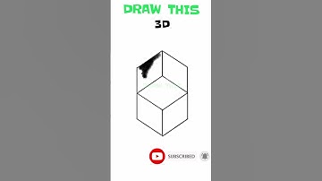 how to draw 3D step by step | very easy | with dimension #3D #shorts #drawing #art