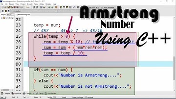 Armstrong number program using cpp | C++ tutrorial
