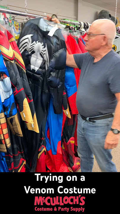 Trying on a Venom Costume. #shortvideo #costume #short