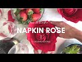 How to Fold Paper Napkins in a Pretty Rose