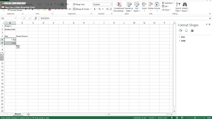 How to input data in Excel graph