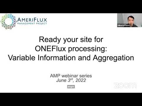AMP webinar series: Ready your site for ONEFlux processing