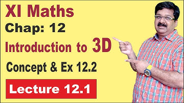 || Introduction to 3D for Class 11 ||  3D Geometry || Class 11 Maths Chapter 12 || 12.1 ||