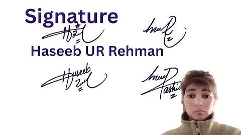 Haseeb UR Rehman signature style||name signature with arooj 