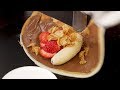 Dongdaemun Strawberry Banana Crepes  - Korean street food