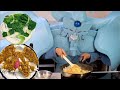 ガーリックライスと叙々苑風サラダを作るオベリスクの巨神兵