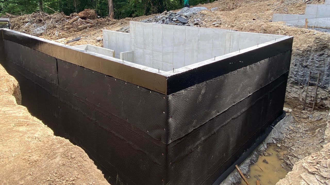 Waterproofing a Basement Foundation - YouTube