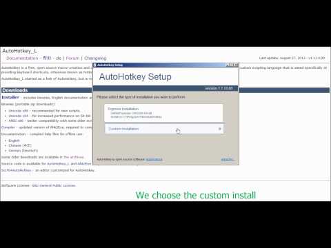 Installing AutoHotKey