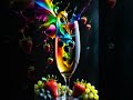 Colorful Glass of Champagne