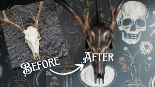 Painting a Deer Skull for My Dark Academia Decor