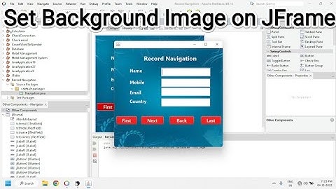 How to set background image on a JFrame in Java Netbeans 22