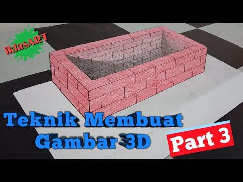 Cara Membuat Gambar 3 Dimensi Part 3 Membuat Kolam Bata 3d Cara Membuat Gambar 3 Dimensi Part 3 Membuat Kolam Bata 3d