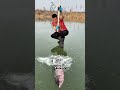 The water froze and the fish got stuck under the ice 😭#Catsoftiktok#CatLovers #cute #FunnyCats #fyp