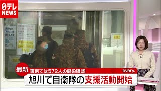 「新型コロナ」師走は正念場…自衛隊が北海道・旭川で支援活動開始（2020年12月9日放送「news every.」より）