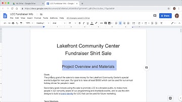 Lesson 5. Docs: Set Paragraph Styles