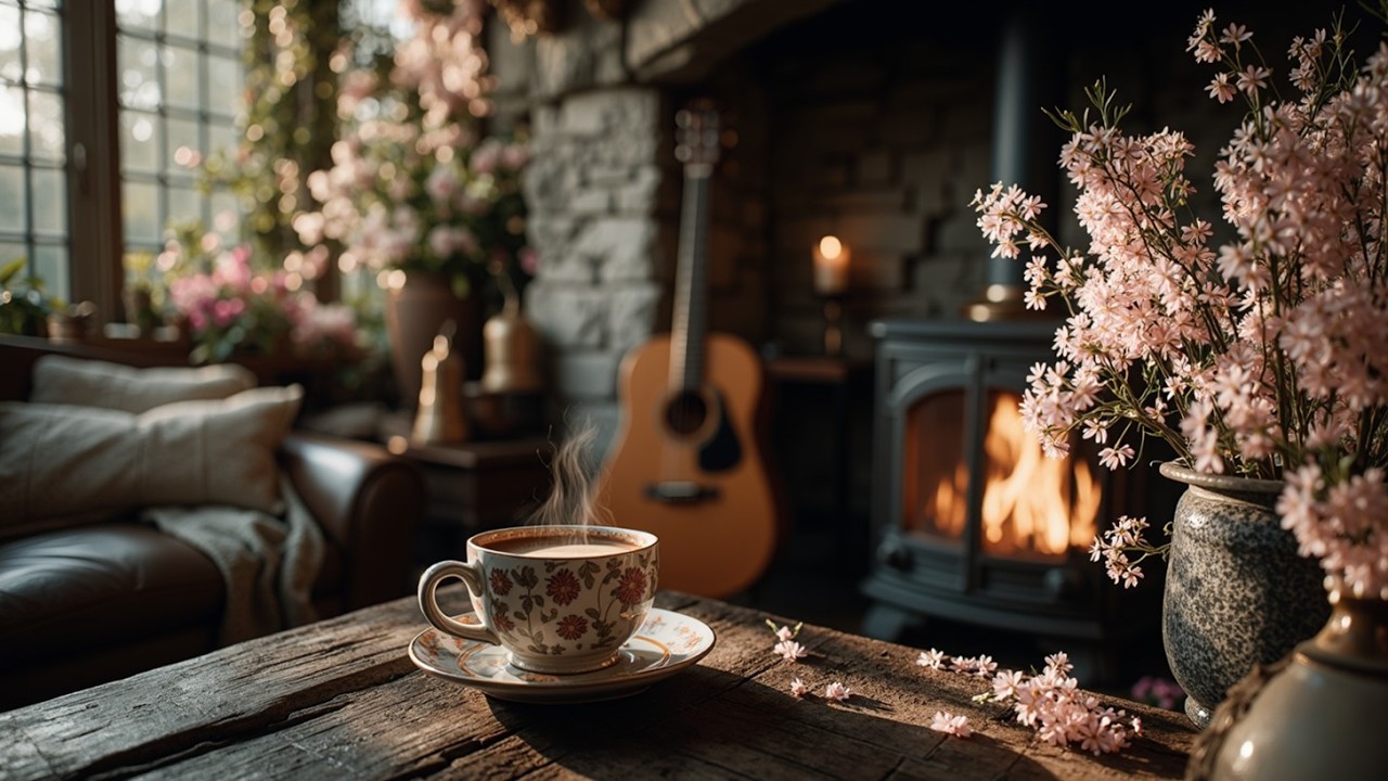 Утренний джаз на гитаре ~ Джаз из кофейни для теплого и спокойного начала дня