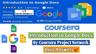 Introduction To Google Docs Coursera Guided Project Quiz Answers 100% Correct Answers