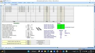 How to Calculate & Select Size of Cable Tray by using Microsoft Excel Tool in English screenshot 4
