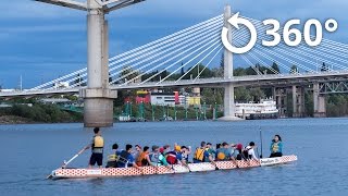 Dragon Boat Racing Practice with Portland team Anniemaniacs 360 Video