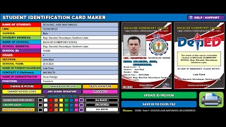 Automated Student Identification Card Maker v1.0