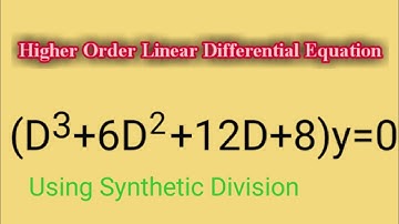 (D^3+6D^2+12D+8)y=0 #ComplementaryFunction #HigherOrderLinearDifferentialEquation L743