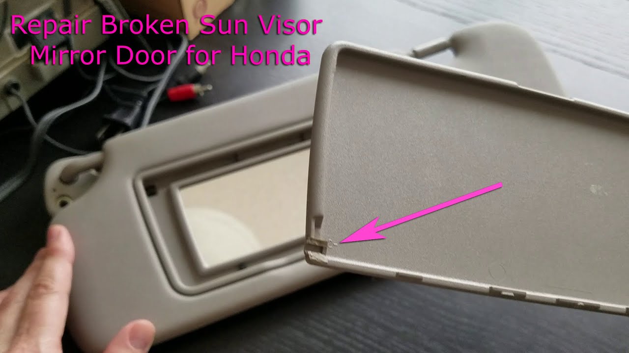 Honda CRV Sun Visor Mirror Door Repair - YouTube