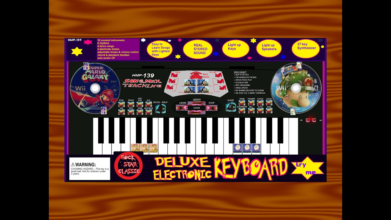HMP-139 SongMax Teaching Keyboard 8 Rhythms, 16 Sounds, & 4 Drums
