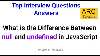 Difference Between null and undefined in JavaScript | Fullstack interview questions answers Update