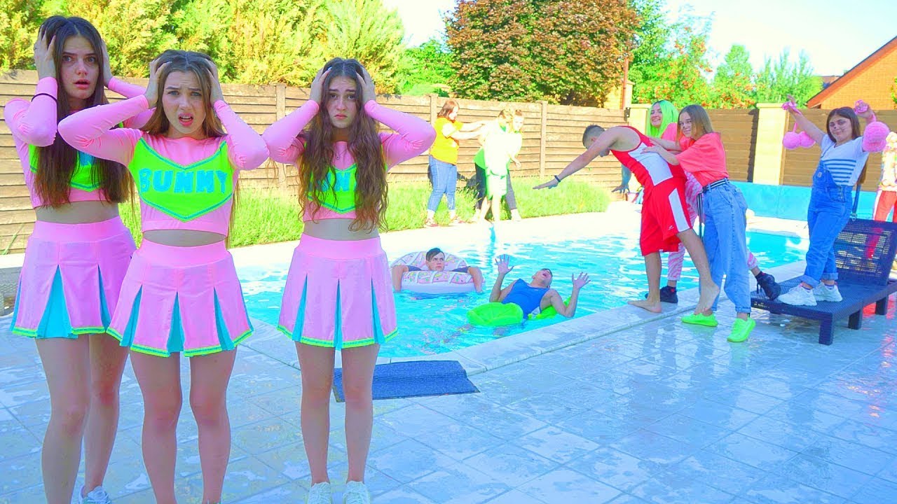 Fajna impreza przy basenie😇Niespodzianka i sprytny plan zbuntowanych nastolatków. Zabawne sytuacje