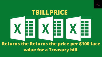 Learn Excel:TBILLPRICE-How to calculate price of treasury bill using TBILLPRICE function in excel.