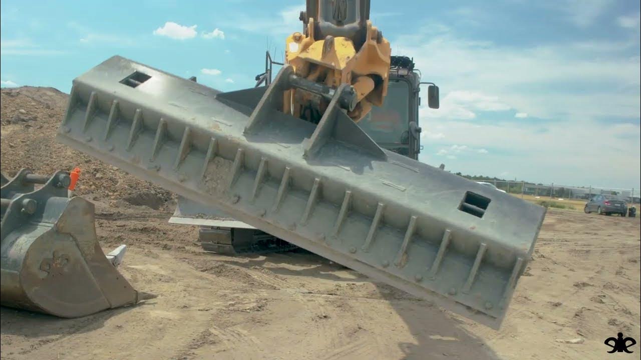 eiengineering excavator Grader Blade in action YouTube