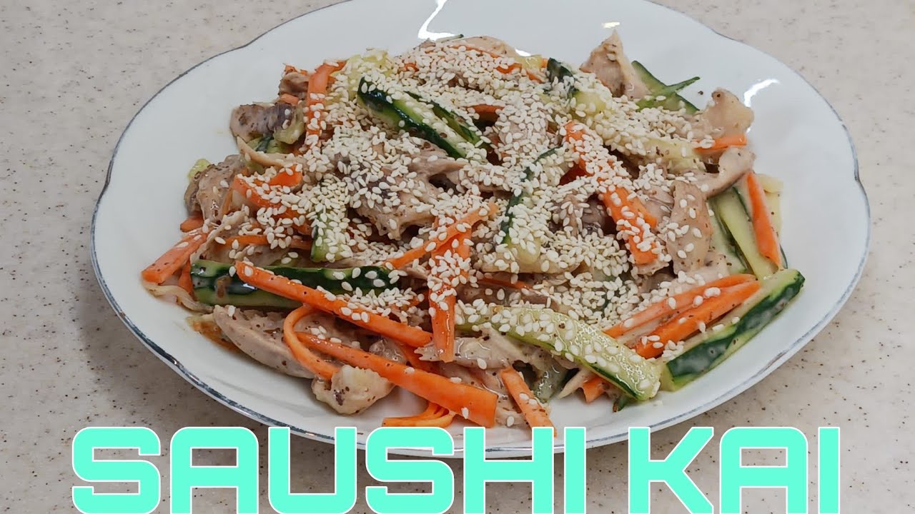 Saushi kai.Ayam suwir ala Hongkong