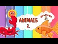 Puzzle for kids - animals - Gorilla, Koala, Crab, Shark, Cheetah, Monkey, Goat, Goldfish, Deer,Stork