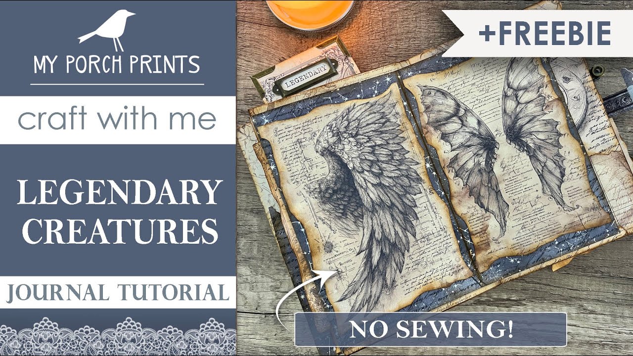 No-Sew Junk Journal | Legendary Creatures Junk Journal TUTORIAL ...