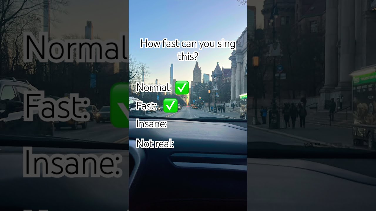 How Fast Can You Sing This Song 