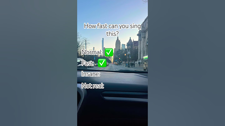 How fast can you sing this song?;)