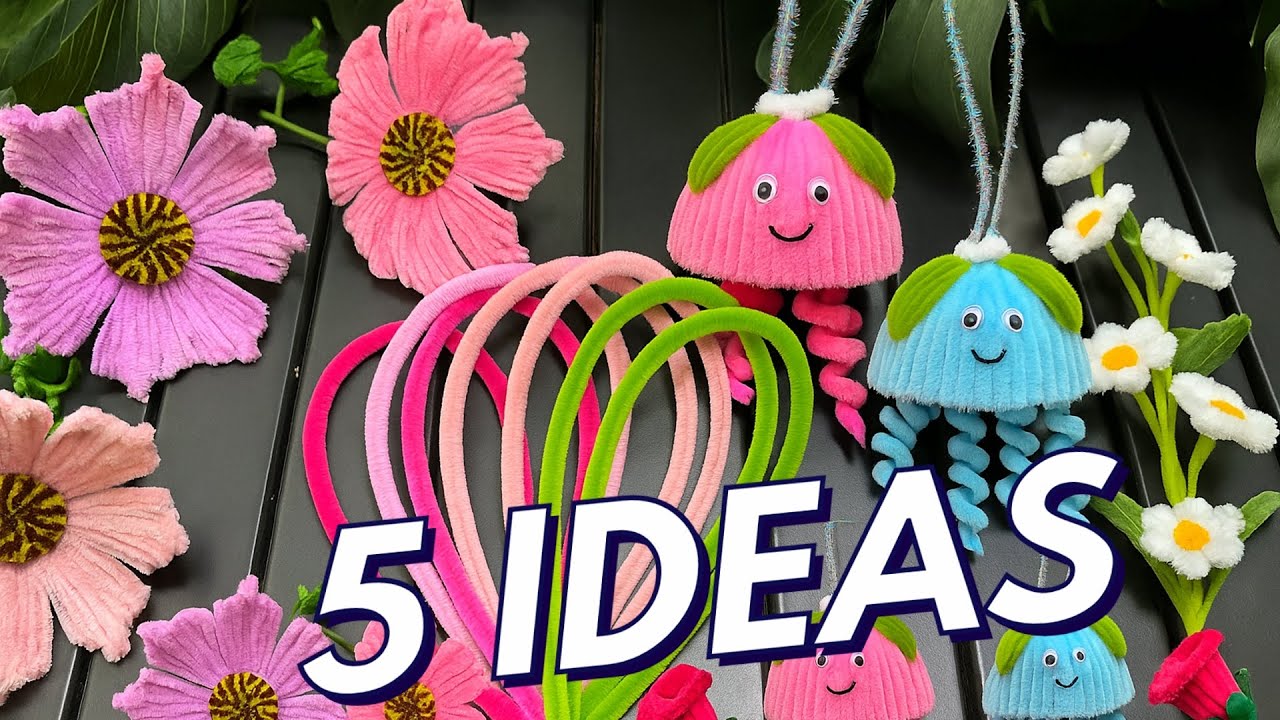 🌼 Вы НИКОГДА не видели таких поделок из проволоки! 😱 5 простых идей с цветами и медузами