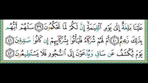 واجب جديد #جزء_تبارك #سورة_القلم الآيات ٤٠-٤٢