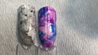 marble nail design with toothpick 4