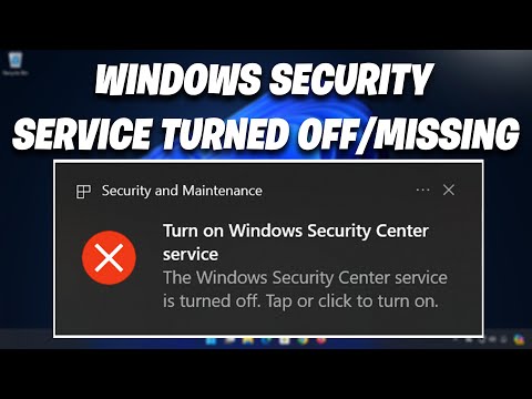 How To Fix Windows Security Center Service is Turned off or Missing in Windows 11 - 2025✅