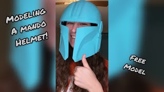 Modeling a Mando Helmet! #shorts