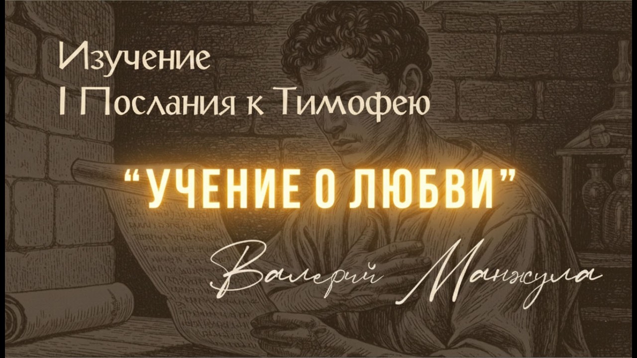 1Тимофею 1:1-11\“УЧЕНИЕ О ЛЮБВИ”\Изучение Первого Послания к Тимофею с  Валерием Манжулой