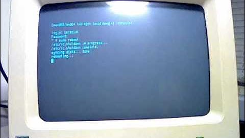 Booting OpenBSD, as seen with a VT220