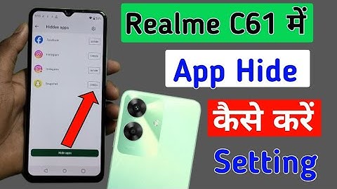 Realme c61 me app hide kaise kare / how to hide apps in realme c61 mobile me //