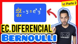 ✅​Ecuación DIFERENCIAL de BERNOULLI Ejercicio [𝐄𝐱𝐩𝐥𝐢𝐜𝐚𝐝𝐨 𝐞𝐧 𝟔 𝐦𝐢𝐧𝐮𝐭𝐨𝐬😎​🫵​💯​]