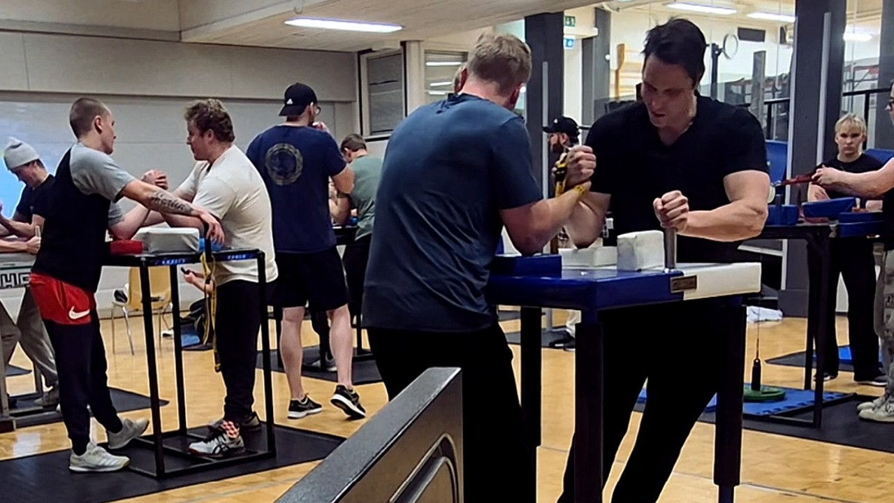 Arm wrestling Training - Club Tapanilan Erä FINLAND