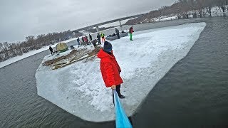 Пикник на льдине в &quot;джакузи&quot; + wakeboard l Epic ice adventure 2018