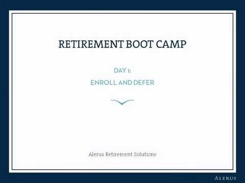 2015 Retirement Boot Camp - Day One